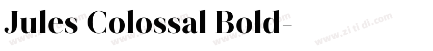 Jules Colossal Bold字体转换